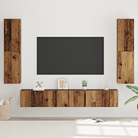 vidaXL TV-bänkset 7 pcs Gammal trä 80 x 30 x 30.5 cm Konstruerat trä