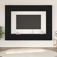 vidaXL TV-bänkset med hylla Övrigt med lagring med dörr 10 pcs Svart ek Medium 30.5 x 30 x 90 cm