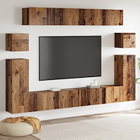 vidaXL TV-bänkset med hylla 8 pcs Gammal trä Medium 30.5 x 30 x 30 cm