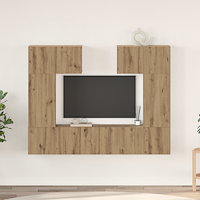vidaXL TV-bänkset med hylla med lagring med dörr 6 pcs artisan ek 80 x 30 x 30 cm