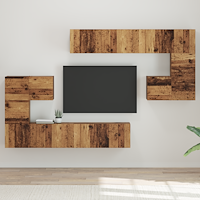 vidaXL TV-bänkset 8 pcs Gammal trä Medium 30.5 x 30 x 30 cm