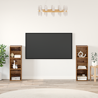 vidaXL TV-bänkset 2 pcs Gammal trä 107 x 35 x 37 cm Konstruerat trä