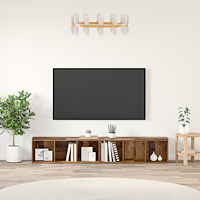 vidaXL TV-bänkset 2 pcs Gammalt trä 37 x 35 x 107 cm Konstruerat trä