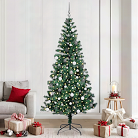 vidaXL Konstgjord julgran Grön 240 cm PVC