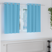 vidaXL Gardiner med gardiner 2 pcs Ljusblå 140 x 140 cm Polyester