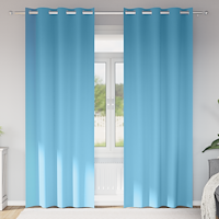 vidaXL Gardiner med gardiner 2 pcs Ljusblå 245 x 140 cm Polyester