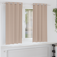 vidaXL Gardiner med gardiner 2 pcs Taupe 175 x 140 cm Polyester