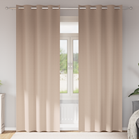 vidaXL Gardiner med gardiner 2 pcs Taupe 260 x 140 cm Polyester