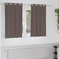 vidaXL Gardiner med gardiner 2 pcs Mörkbrun 140 x 140 cm Polyester