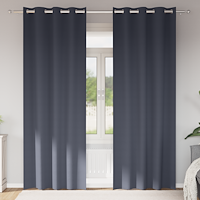 vidaXL Gardiner med gardiner 2 pcs Antracit 260 x 140 cm Polyester