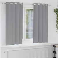 vidaXL Gardiner med gardiner 2 pcs Ljusgrå 175 x 140 cm Polyester