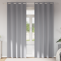 vidaXL Gardiner med gardiner 2 pcs Ljusgrå 225 x 140 cm Polyester