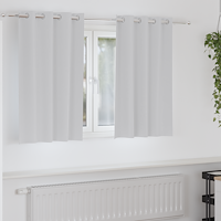 vidaXL Gardiner med gardiner 2 pcs Ljusgrå 140 x 140 cm Polyester