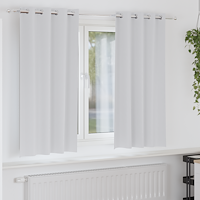 vidaXL Gardiner med gardiner 2 pcs Ljusgrå 175 x 140 cm Polyester