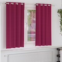 vidaXL Gardiner med gardiner 2 pcs Vinröd 175 x 140 cm Polyester