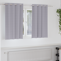 vidaXL Gardiner med gardiner 2 pcs Metallgrå 140 x 140 cm Polyester