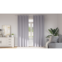 vidaXL Gardiner med gardiner 2 pcs Metallgrå 225 x 140 cm Polyester