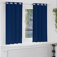 vidaXL Gardiner med gardiner 2 pcs Mörkblå 175 x 140 cm Polyester
