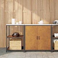 vidaXL Köksförvaringsset 2 pcs Rostig 150 x 50 x 92 cm cortenstål