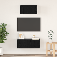 vidaXL TV-skåp Övrigt med lagring med dörr 2 pcs Svart ek 80 x 30 x 30 cm