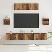 vidaXL TV Skåpset Övrigt med lagring med dörr 7 pcs Gammal trä 80 x 30 x 30 cm