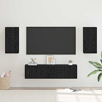 vidaXL TV-bänkset med hylla Övrigt med lagring med dörr 4 pcs Svart ek Medium 60 x 30 x 30 cm