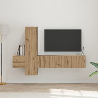 vidaXL TV-bänkset 5 pcs Hantverks-ek Medium 181 x 30 x 120 cm