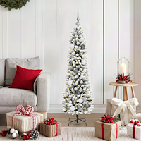 vidaXL Julgran with Decorative String Lights Vit 150 cm PVC