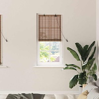 vidaXL Fönsterpersienn Geometriskt Brun 60 x 160 cm Bambu