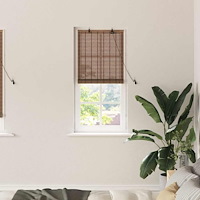 vidaXL Fönsterpersienn Geometriskt Brun 60 x 220 cm Bambu