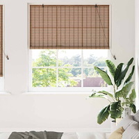 vidaXL Fönsterpersienner & Gardiner Brun 150 x 220 cm Bambu
