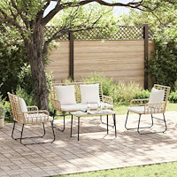 vidaXL Trädgårdsmöbelset 3 pcs Svart, Antracit 113 x 69 x 83 cm