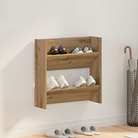 vidaXL Väggskoskåp artisan ek 60 x 18 x 60 cm Konstruerat trä