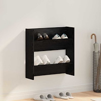 vidaXL Väggskoskåp med hylla Övrigt Svart ek 60 x 18 x 60 cm Konstruerat trä