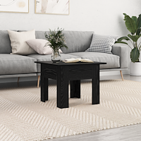 vidaXL Kaffe Bord Svart ek 55 x 55 x 42 cm