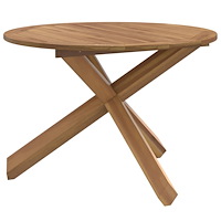 vidaXL Trädgårdsbord Ø109x74 cm massiv teak