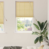 vidaXL Fönsterpersienner & Gardiner Naturfärg 90 x 220 cm Bambu