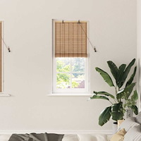 vidaXL Fönsterpersienner och skuggor Ljusbrun 60 x 160 cm Bambu