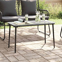 vidaXL Trädgårdsbord Svart 80 x 40 x 45 cm Poly rattan