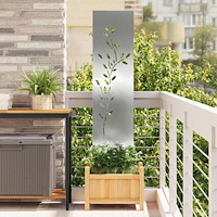 vidaXL Dekorativ Trädgårdspanel Silver 32 x 140 cm Galvaniserat stål