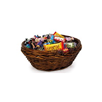 KARAMELLO Godis Presentkorg brun inslaget 1,5kg