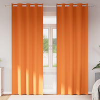 vidaXL Mörkläggningsgardiner med Ringar Klart Orange Polyester