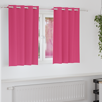 vidaXL Mörkläggningsgardiner med Ringar Klart Pink Polyester