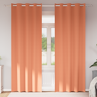 vidaXL Mörkläggningsgardiner med Ringar Terracotta Polyester