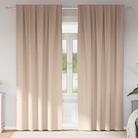 vidaXL Mörkläggningsgardiner med Ringar Taupe Polyester