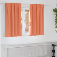 vidaXL Mörkläggningsgardiner med Ringar Terracotta Polyester