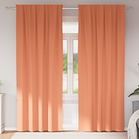 vidaXL Mörkläggningsgardiner med Ringar Terracotta Polyester