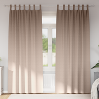 vidaXL Mörkläggningsgardiner med Ringar Taupe Polyester