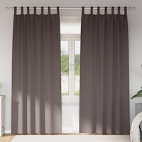 vidaXL Gardiner med gardiner 2 pcs Mörkbrun 260 x 140 cm Polyester