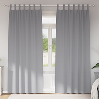 vidaXL Gardiner med gardiner 2 pcs Ljusgrå 245 x 140 cm Polyester